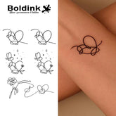 InkGlow™ Heart Butterfly Semi-Permanent Tattoo Sticker