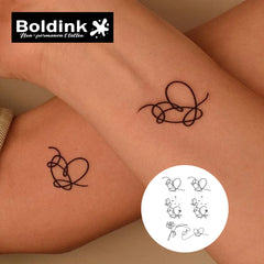 InkGlow™ Heart Butterfly Semi-Permanent Tattoo Sticker