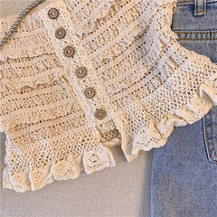 Sakura Crochet Crop Top