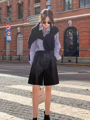 Soobin Faux Leather Shorts