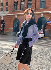Soobin Faux Leather Shorts
