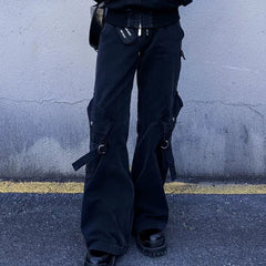 Jimin Noir Adjustable Cargo Pants