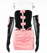 Eunchae Pink Bow Corset Set