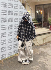 LeeKnow Plaid Hooded Shirt