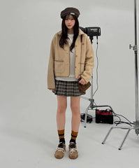 Giselle Plaid Pleated School Girl Skirt