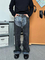 Ni-Ki Black Blue Hybrid Denim Jeans