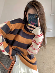 Jimin Two-Tone Striped Sweater
