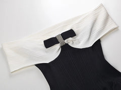 Jiwoo Bow Off-Shoulder Dress
