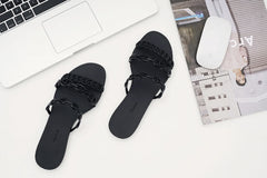 Lisa Chain-Link Slide Sandals
