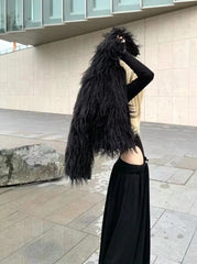Jin Black Faux Fur Jacket