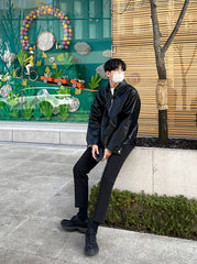 Jeongin Faux Leather Jacket