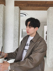 Jeongin Faux Leather Jacket