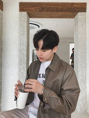 Jeongin Faux Leather Jacket