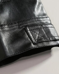 Yeonjun Faux Leather Biker Vest
