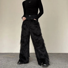 Kazuha Furry Casual Pants