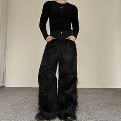 Kazuha Furry Casual Pants