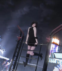 Rei Black Flower Dress