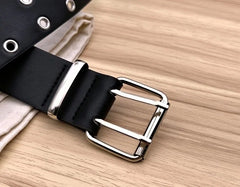 Heeseung Noir Layered Eyelet Belt