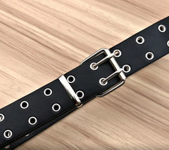 Heeseung Noir Layered Eyelet Belt