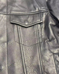 Suga Leather Snap-Button Jacket