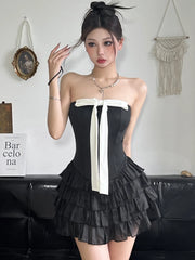 Natty Bow Ruffle Dress