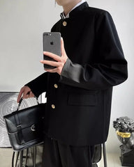Sunghoon Noir Mandarin Blazer Jacket