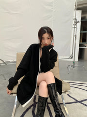 Ni-Ki Noir Open Knit Cardigan
