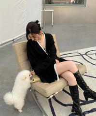 Ni-Ki Noir Open Knit Cardigan