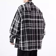 Jimin Black Plaid Tweed Jacket