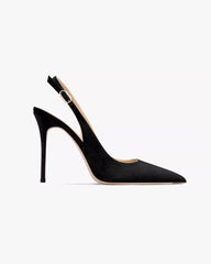 Rose Pointed Strap Heels