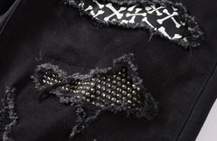 Jimin Noir Ripped Jeans