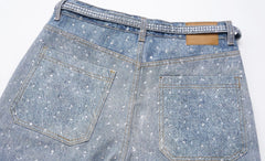 J-Hope Crystal-Studded Baggy Jeans