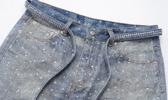 J-Hope Crystal-Studded Baggy Jeans