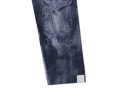 Winter Denim Print Hooded Top