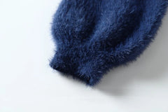 Jungwon Indigo “Don’t Burn Our Future” Knit Sweater