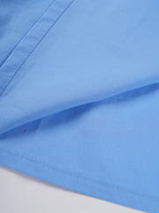 Minji Blue Gathered Off-Shoulder Top