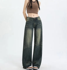 Sunoo Indigo Pleat-Washed Jeans