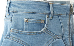 Ruka Ruffled Denim Skirt