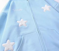 Hyein Blue Stars & Angel Hood Jacket