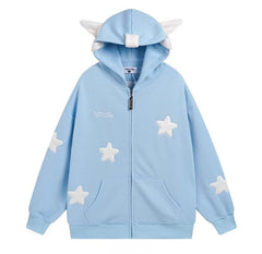 Hyein Blue Stars & Angel Hood Jacket