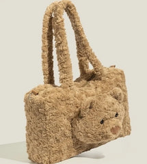 Taehyung Mocha Bear Plush Shoulder Bag