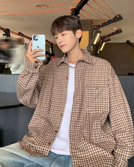 Jin Mocha Checkered Shirt