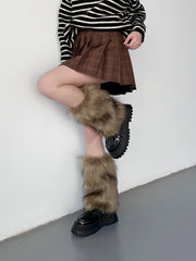 Natty Brown Fur Leg Warmers