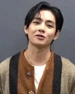 Taehyung Mocha Mohair Blend Cardigan
