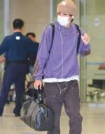 Taehyung Mocha Rivet Patch Pants