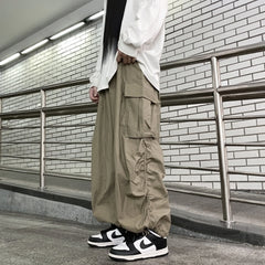 Jungwon Mocha Ruched Cargo Pants