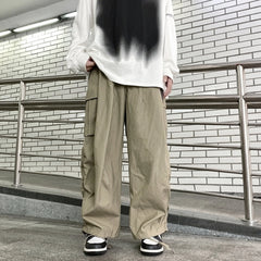 Jungwon Mocha Ruched Cargo Pants