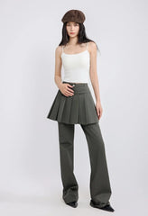 Rose Pleated Overlay Pants