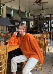 Felix Knitted Orange Sweater