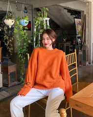 Felix Knitted Orange Sweater